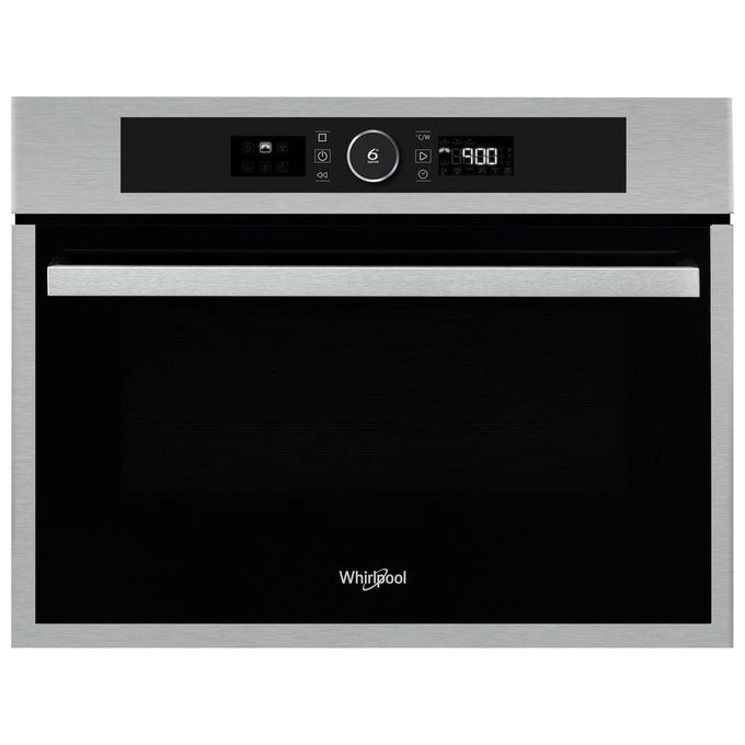 Whirlpool AMW 9607-IX Forno a Microonde Combinato da Incasso Capacita' 40 Litri Potenza 900 W Funzione DualCrisp Jet Start ForcedAir Jet DeFrost Display Digitale Acciaio Inox