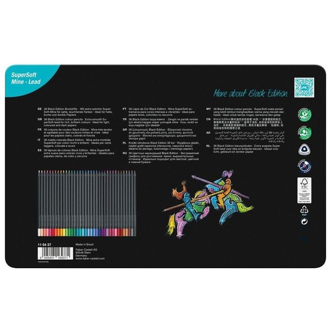 Faber Castell 36 Matite Colorate Blackedition