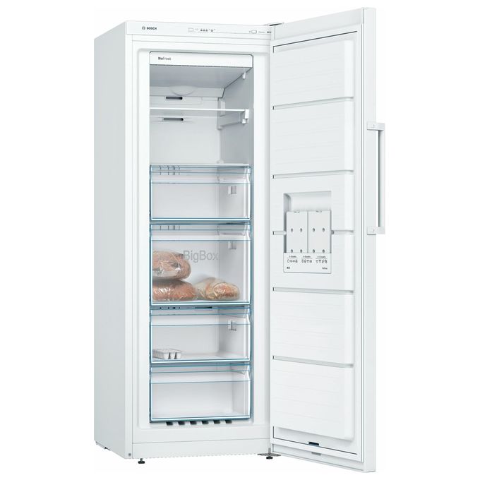 Bosch GSN29VWEP - Serie 4 - Congelatore Verticale 200 L, 161 cm, Classe E, 39 dB, NoFrost, BigBox, VarioZone, Bianco
