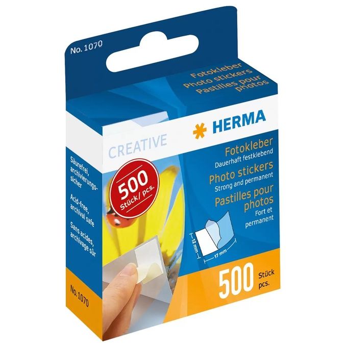 Herma Colla per Foto in Dispenser di Cartone 500 Pezzi