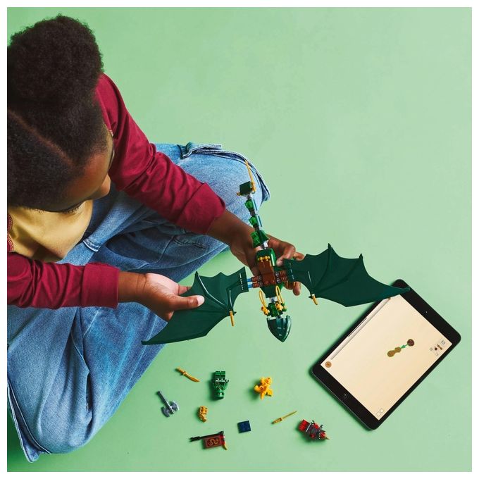 LEGO NINJAGO Drago della Foresta Verde di Lloyd - Figura Giocattolo Snodabile da Costruire Set con 2 Minifigure Armi e Cucciolo Dorato Giochi per Bambini e Bambine da 6 Anni Idea Regalo 71829
