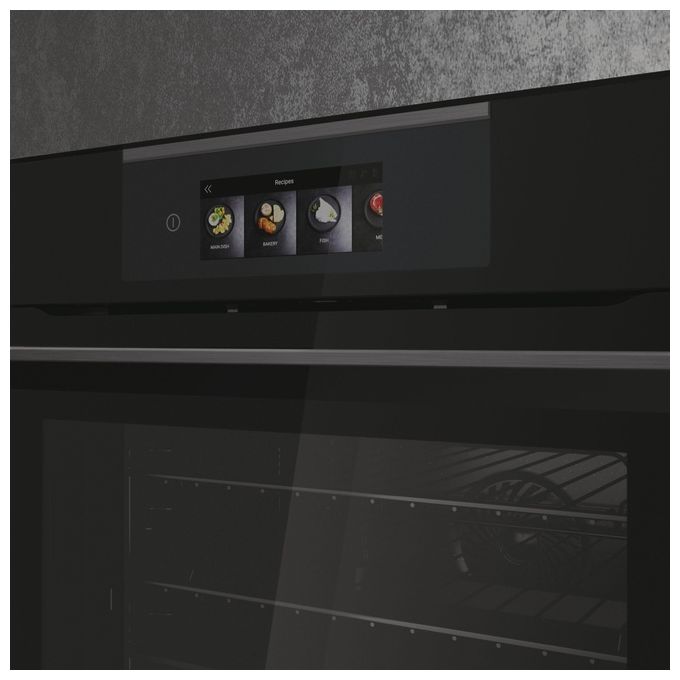 Haier HWO60SM6T9BH Forno da incasso I-Touch Serie 6 Multi-level 70 Litri Pirolitico 14 Funzioni Classe A Nero