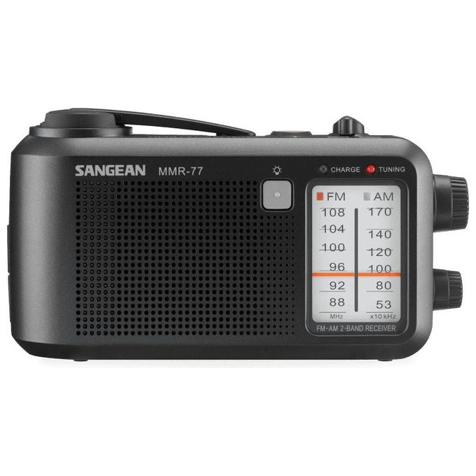 Sangean MMR-77 Radio Emergenza - Manovella Nero Opaco