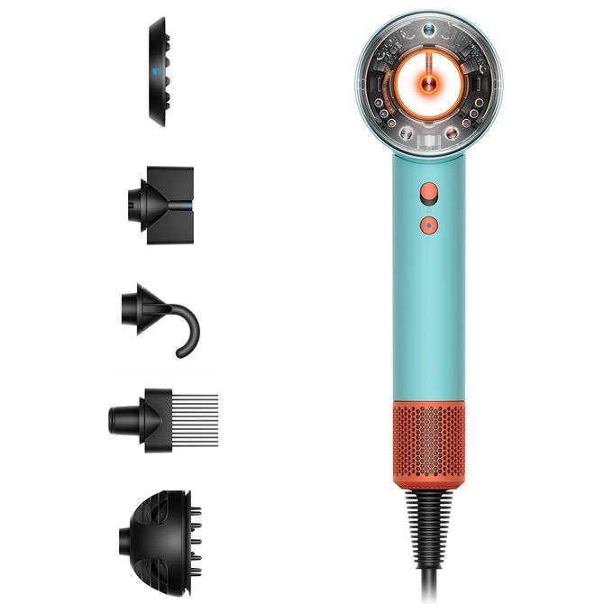 Dyson Super Sonic Nural Asciugacapelli 1600W 4 Temperature con Accessori Acquamarina