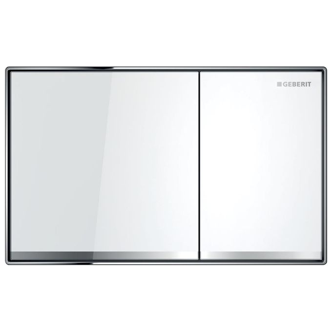 Geberit Sigma60 Placca 2 Pulsanti Vetro-Bianco