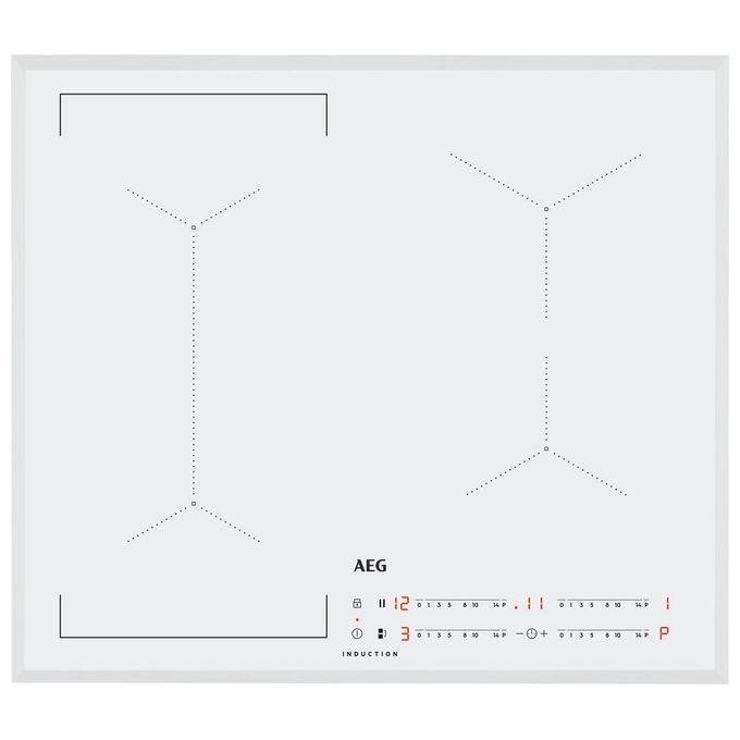 AEG IKE64443FW Piano cottura a Induzione Bridge 60 cm MaxiSense 4 Zone Bianco