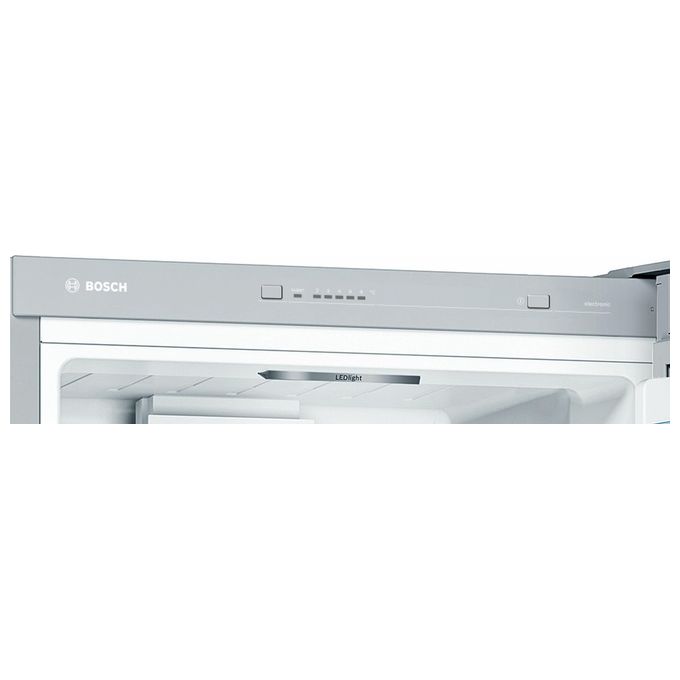 Bosch Serie 4 KGV39VLEAS Frigorifero a libera instalalzione combinato ventilato 342 Litri Classe E Congelatore Low Frost 201x60x65 Metal Look