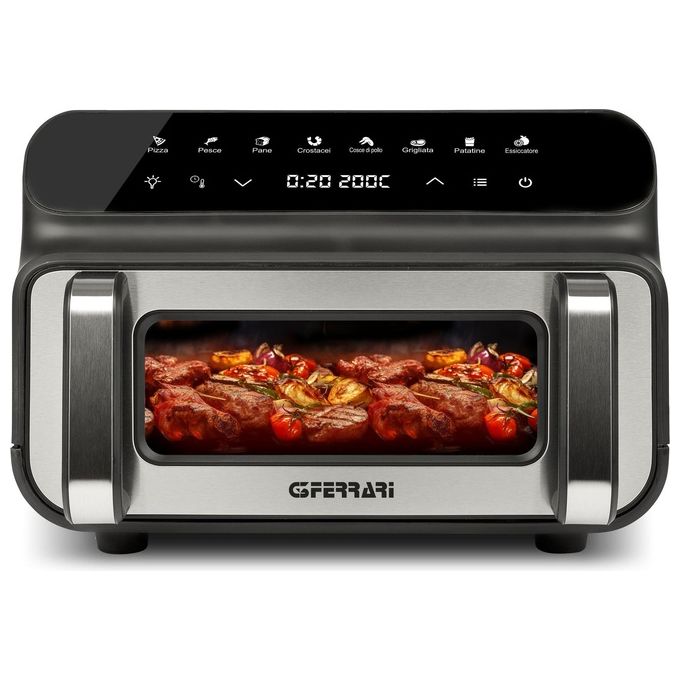 G3 Ferrari G10181 Friggitrice e Griglia ad Aria Friggisano BBQ 200W 10 Litri XXL 8 Programmi Doppia Resistenza