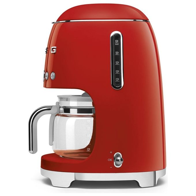 Smeg DCF02RDEU Macchina per Caffe' Automatica con Filtro 1.4 Litri Rosso