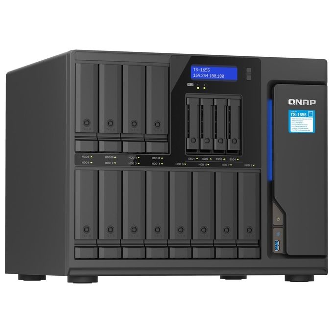 Qnap TS-1655 NAS Tower Collegamento Ethernet LAN Nero