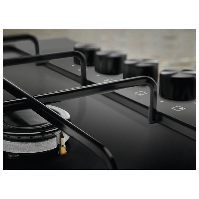 ELECTROLUX KGS6404B Serie 300 Slim side Piano Cottura a gas 4 Fuochi Accensione integrata colore Nero