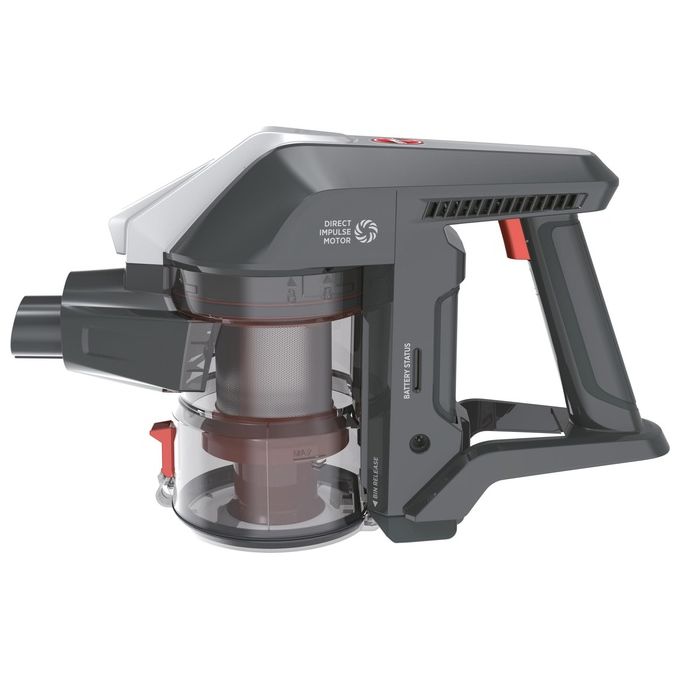 Hoover HF322AFP 011 Scopa Elettrica senza Filo senza Sacco Capacita' 0,7 Litri Autonomia 40 minuti Grigio-Rosso