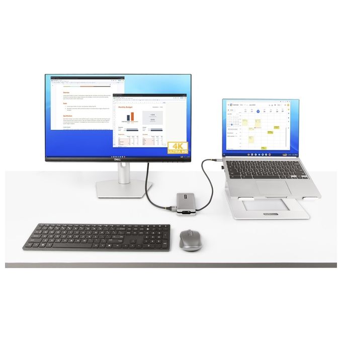 StarTech.com Adattatore Multiporta USB-C Cavo Integrato Avvolgente 30cm