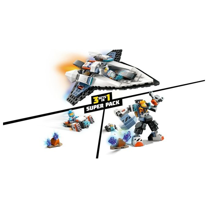 LEGO City 60430 Astronave Interstellare 60430-LEGO Giocattolo Gioco Spaziale per Bambini 6+ Anni con Navicella Minifigure e Drone Robot