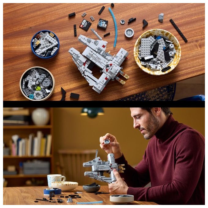 LEGO Star Wars 75375 Millennium Falcon, Modellino da Costruire di Astronave per Adulti, Idee Regalo Lui, Lei, Marito o Moglie