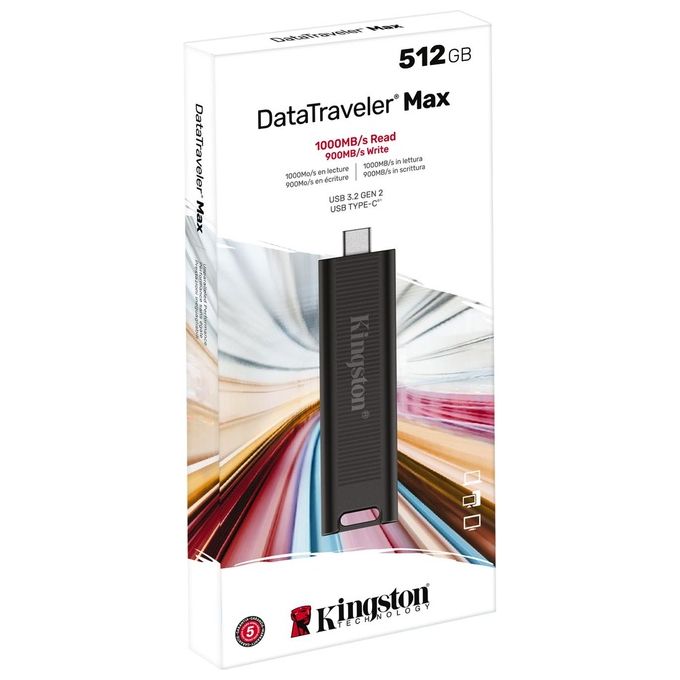 Kingston Technology DataTraveler Max Unita' Flash Usb 512Gb Usb Tipo-C Nero
