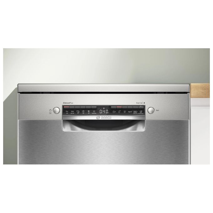 BOSCH SMS4HMI09E Lavastoviglie a libera installazione 14 coperti Classe C 60 cm acciaio spazzolato antimpronta