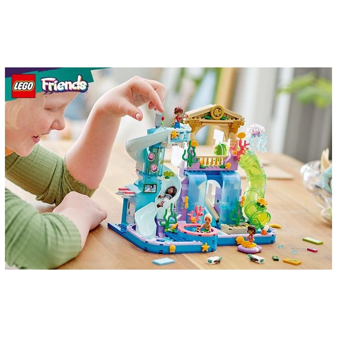 LEGO 42630 Friends Parco Acquatico di Heartlake City Giochi Creativi per Bambine e Bambini da 8 Anni in su da Costruire con Scivoli per l'Acqua 4 Personaggi e Accessori Idee Regalo di Compleanno