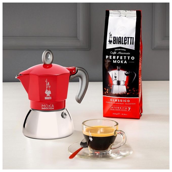 Bialetti Moka Induction 6 Tazze Rosso