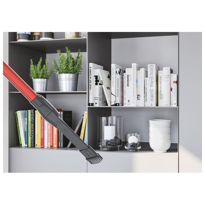 Hoover HF322AFP 011 Scopa Elettrica senza Filo senza Sacco Capacita' 0,7 Litri Autonomia 40 minuti Grigio-Rosso
