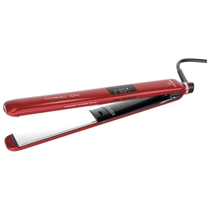 Ga.Ma Piastra per Capelli Titanio Ion Red Digital Rosso