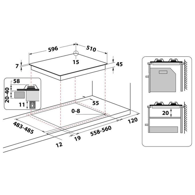 Hotpoint HAGD 61S-SL Piano Cottura a Gas 4 Zone 60 cm Argento