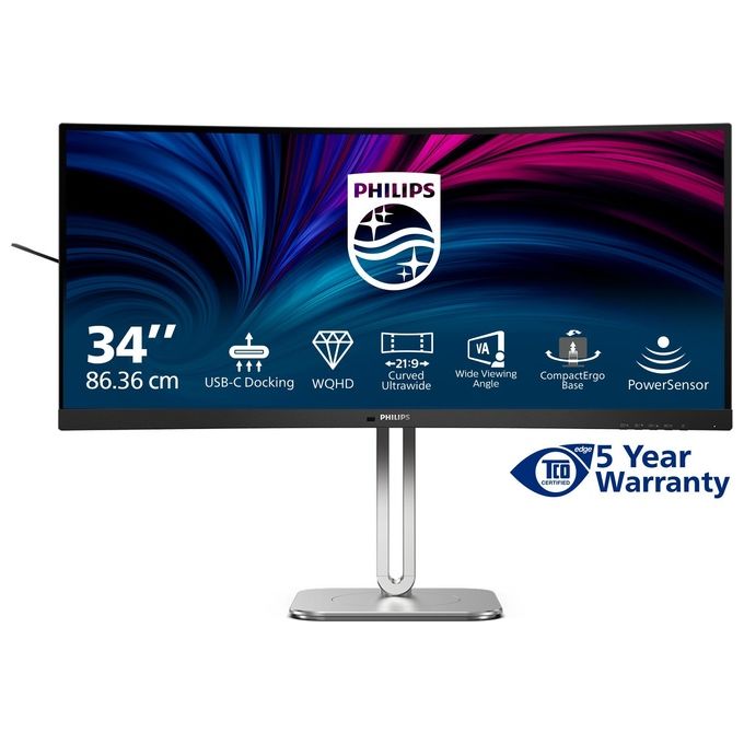 Philips 5000 series 34B2U5600C-00 Monitor PC 34'' 3440x1440 Pixel Dual QHD LCD Grigio