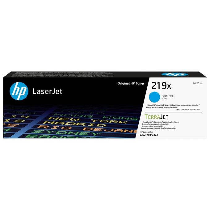 HP Toner Originale Ad Alta Capacita' LaserJet 219X Ciano
