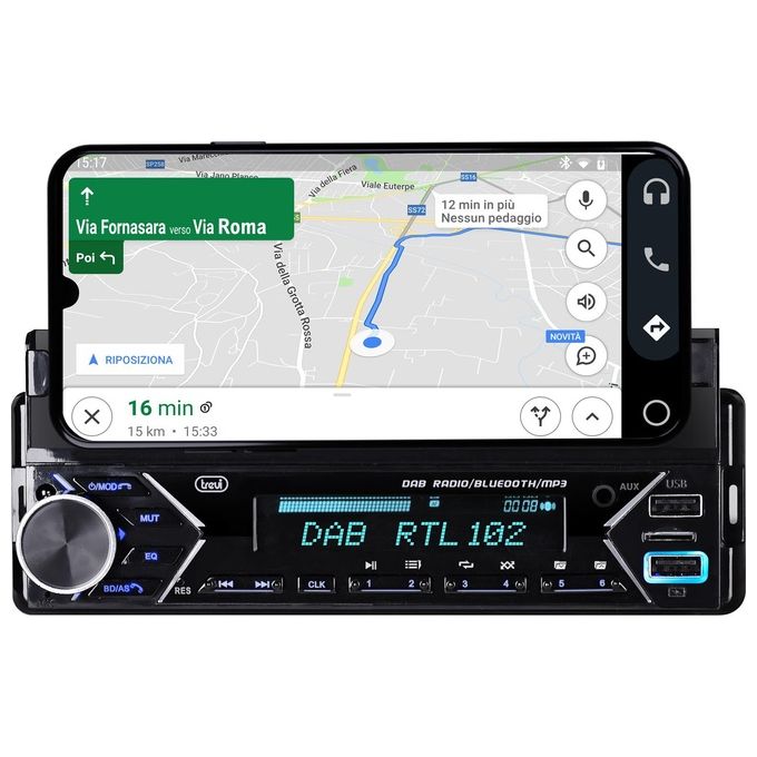 Trevi SCD 5753 Autoradio Dab Bluetooth Usb 160W Nero
