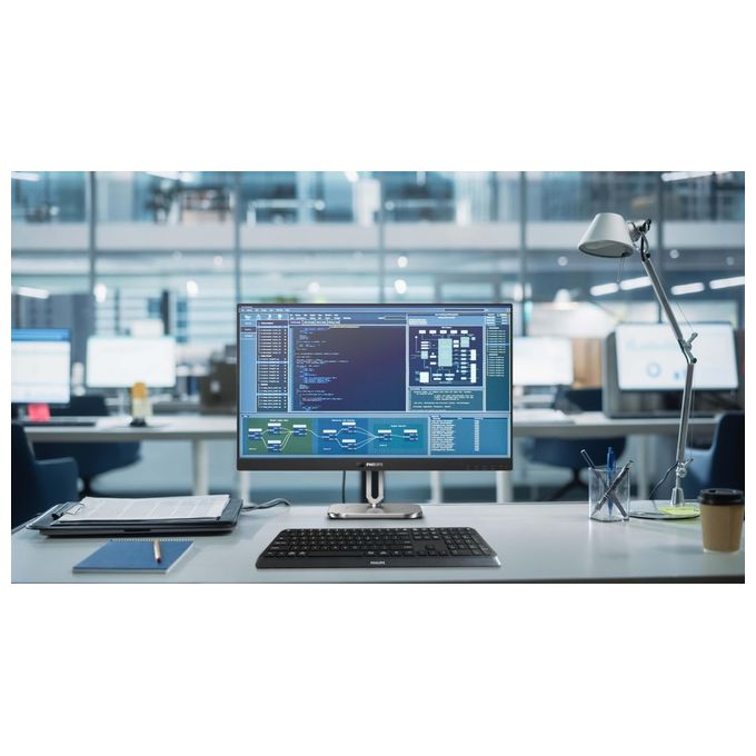 Philips 27B2U6903 6000 Series monitor a LED 27'' 3840 x 2160 4K UHD (2160p) @ 60 Hz IPS 350 cd-m² 1000:1 4 ms Thunderbolt 4 2xHDMI DisplayPort altoparlanti carbone argento
