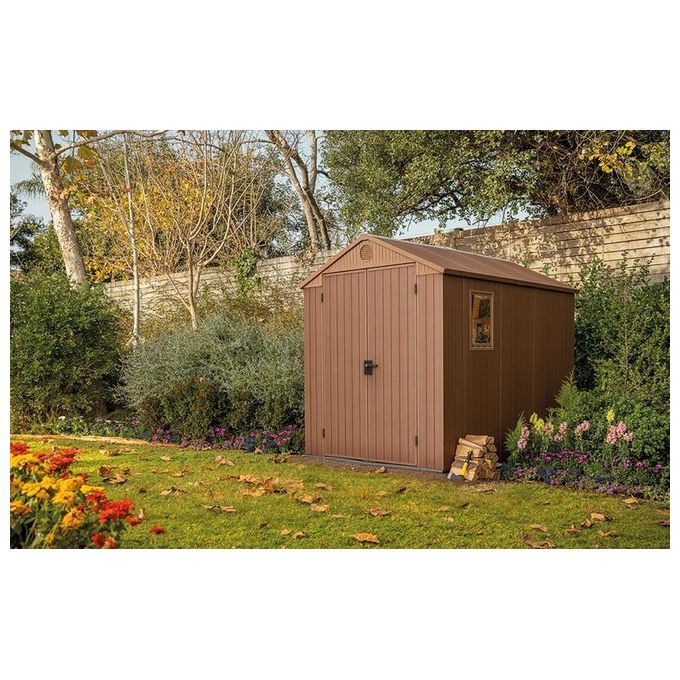 Keter Casetta Da Giardino In Resina Darwin 6x8 Marrone 190x244x221