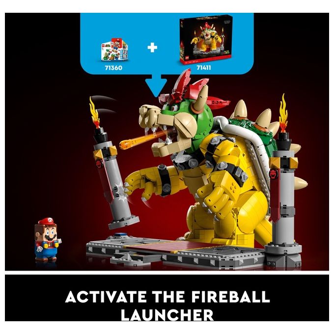 LEGO Super Mario 71411 Il Potente Bowser, Kit di Costruzioni per Adulti, Idee Regalo, Personaggio Snodabile 3D da Collezione