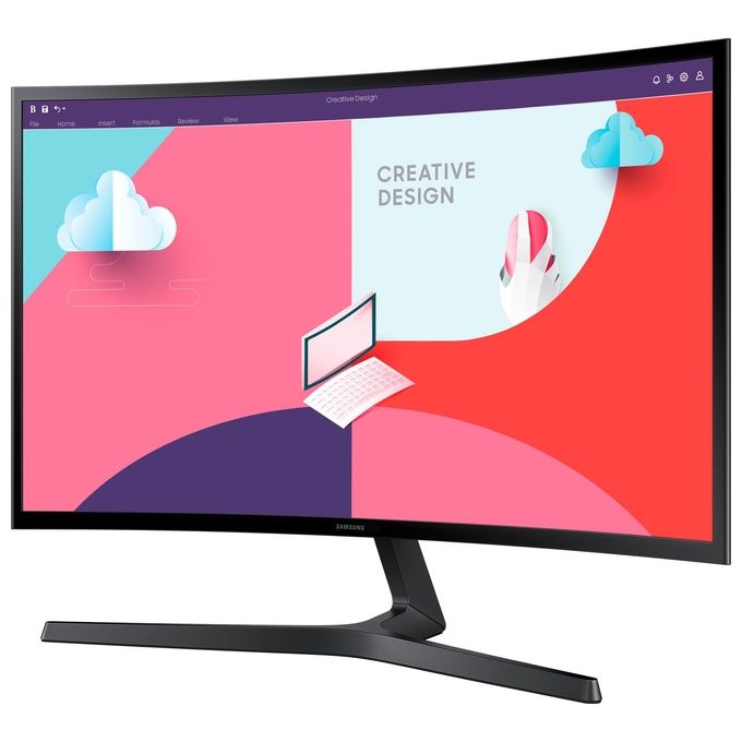 Samsung Monitor S36C (S27C366), Curvo (1800R), 27'', 1920x1080 (Full HD), VA, 75 Hz, 4 ms, FreeSync, D-Sub, HDMI, Ingresso Audio, Eye Saver Mode, Flicker Free