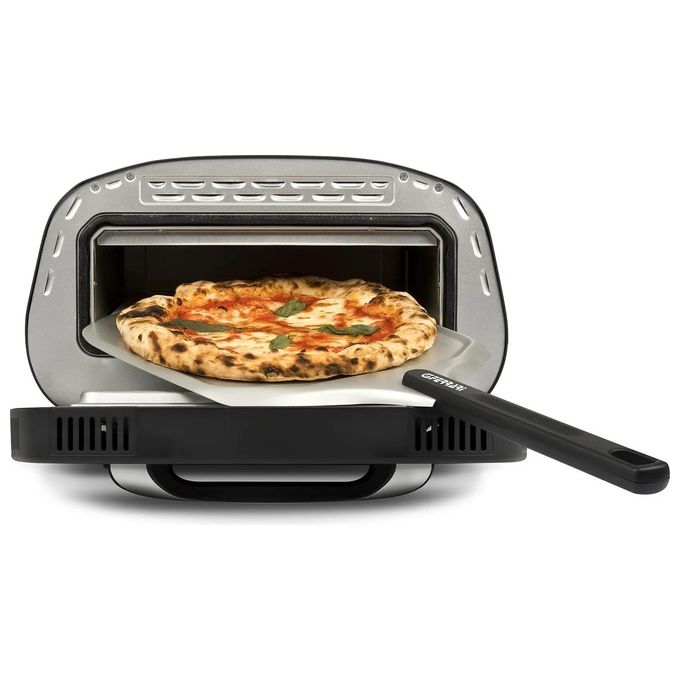 G3 Ferrari G10186 Pronto Pizza 2 Minuti Forno Pizza Termostato Regolabile fino a 430° Display Digitale Pietra Refrattaria Pareti Fredde Nero
