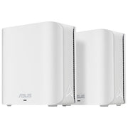 ASUS ZenWiFi BD4 2-Pack Mesh WiFi 7 a doppia banda 3600 Mbps copertura 470 m² due porte 25 G controlli di sicurezza e Parental Contro Inclusi Smart Home Master SSIDs Bianco