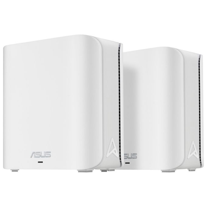 ASUS ZenWiFi BD4 2-Pack Mesh WiFi 7 a doppia banda 3600 Mbps copertura 470 m² due porte 25 G controlli di sicurezza e Parental Contro Inclusi Smart Home Master SSIDs Bianco