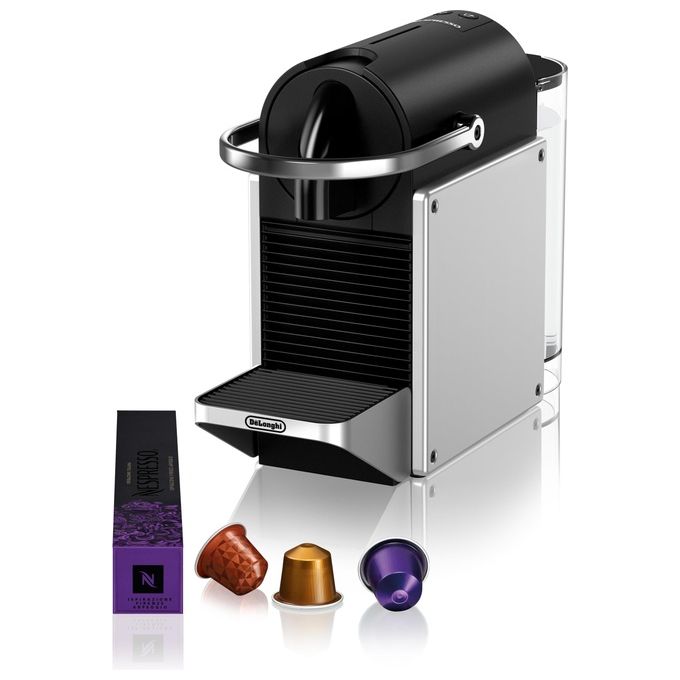 DeLonghi EN 127.S Nespresso Pixie Argento Macchina per Caffe' a Capsule 1 Litro Automatica