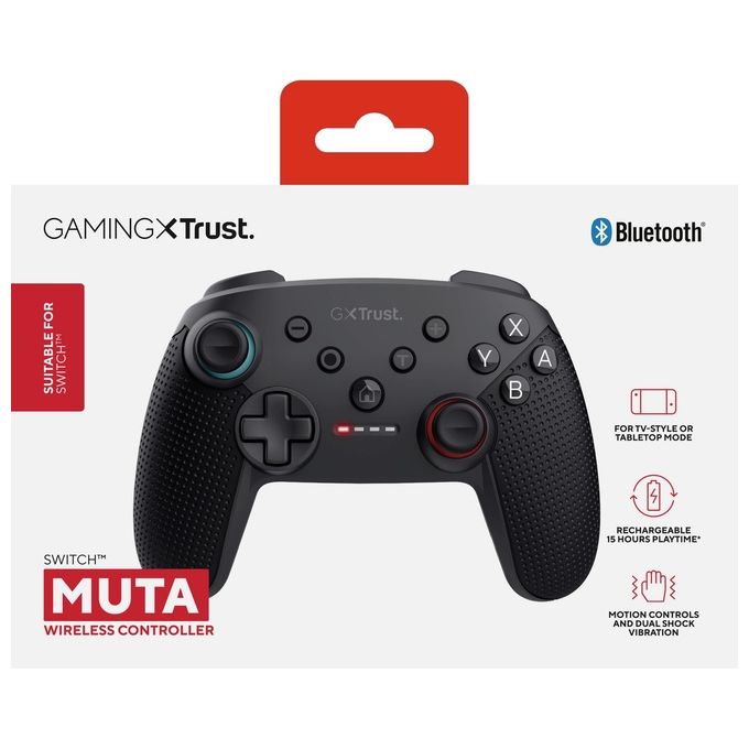 Trust GXT 1246 MUTA Bluetooth Gamepad Analogico-Digitale Nintendo Switch-Nintendo Switch Lite-Nintendo Switch OLED Nero