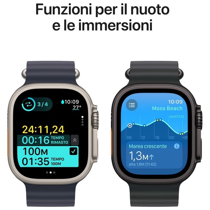 Apple MX5V3TYA Watch Ultra 2 Smartwatch GPS Cellular 49 mm Cassa Titanio Display Retina Always On 64 GB colore Nero