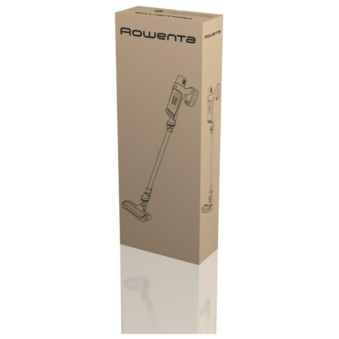 Rowenta RH6A71 - Aspirapolvere senza filo ciclonico, potenza 140 W, senza sacco, capacita' serbatoio ampia, filtrazione efficiente, colore Alluminio-Rosso