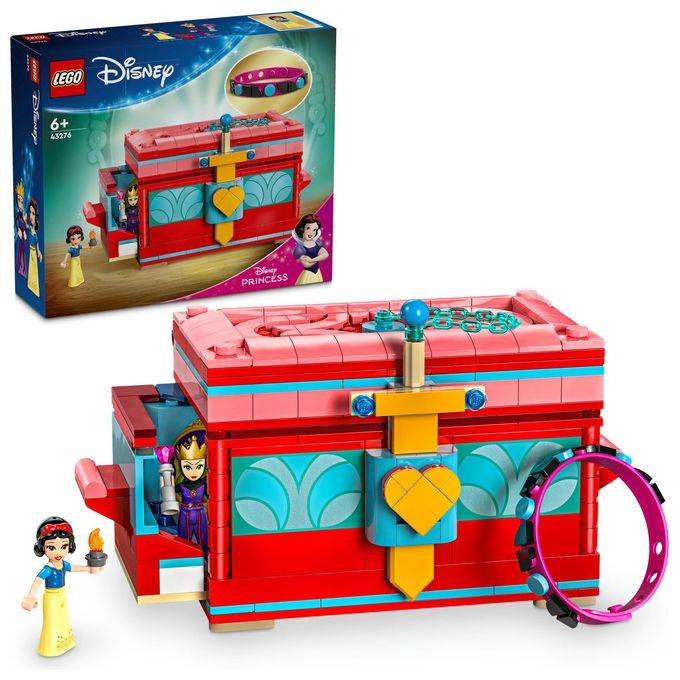 LEGO Disney Portagioie di Biancaneve Giocattolo Principesse da Costruire Giochi per Bambine e Bambini da 6 Anni con Mini Bamboline Accessori e un Braccialetto Personalizzabile Idea Regalo 43276