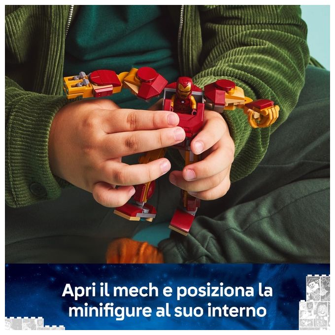 Lego Set 76307 Mech di Iron Man vs Ultron Marvel Super Heroes Assemblaggio Creativo per Fan e Collezionisti