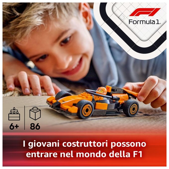 Lego Set Pilota e Monoposto McLaren F1 60442 City Formula1 Racing Construction Kit