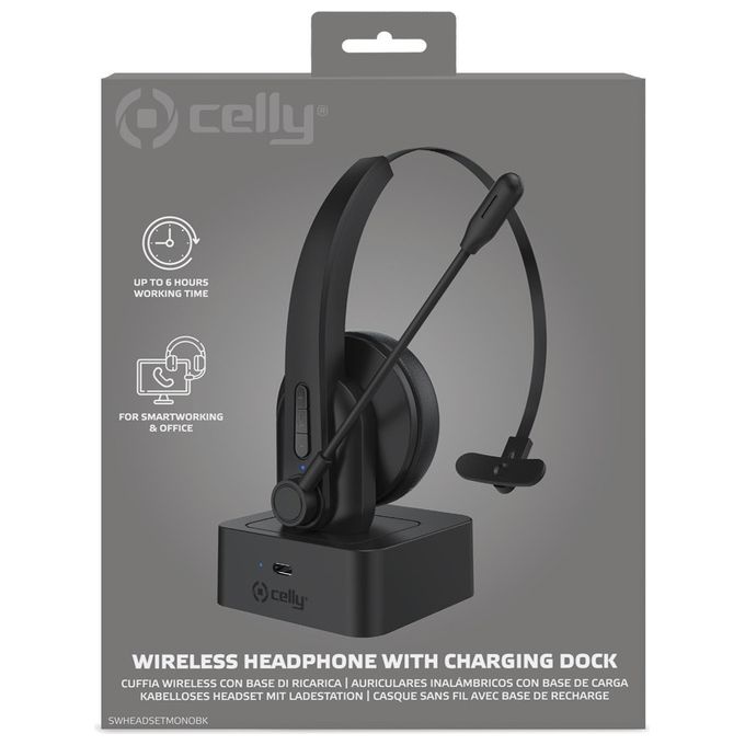 Celly SW Headset Wireless Mono Nero