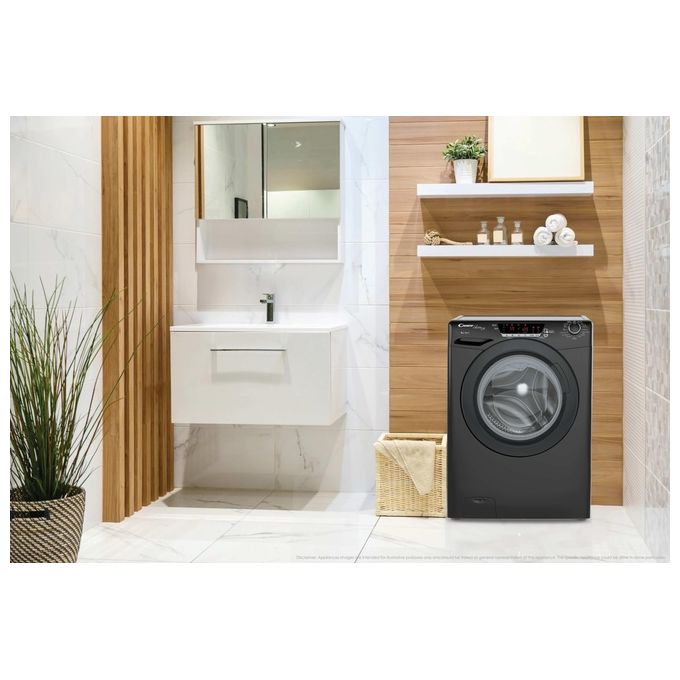 Candy HE1584TWMBB6 Ultra Hygiene Lavatrice Frontale 8 Kg 1500 rpm Classe A Motore Inverter 78 dB (85x60x53 cm) colore Nero