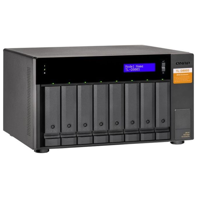 Qnap TL-D800S Contenitore di Unita' di Archiviazione 2.5-3.5'' Enclosure Hdd-Ssd Nero-Grigio