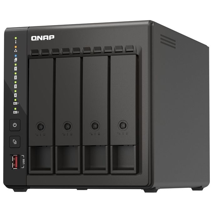 QNAP TS-453E Nas Tower Collegamento Ethernet Lan Nero J6412