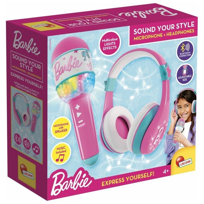 Lisciani Microfono Giocattolo Barbie Sound Your Style con Cuffie