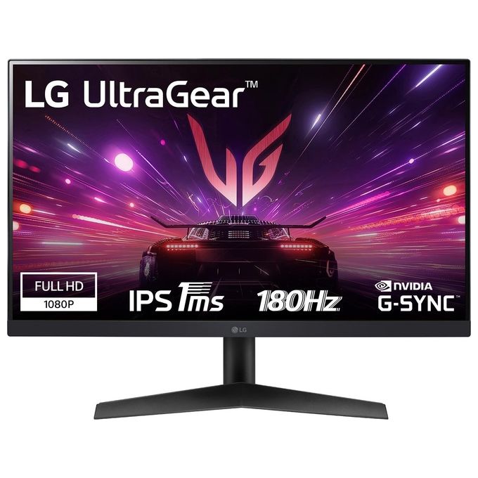 LG UltraGear 24GS60F-B.AEUQ Schermo PC Gaming 24 Pannello IPS risoluzione FHD (1920 x 1080) 1ms GtG HDR 10 sRGB99% AMD FreeSync compatibile NVIDIA G-Sync inclinabile DisplayPort 1.4 HDMI