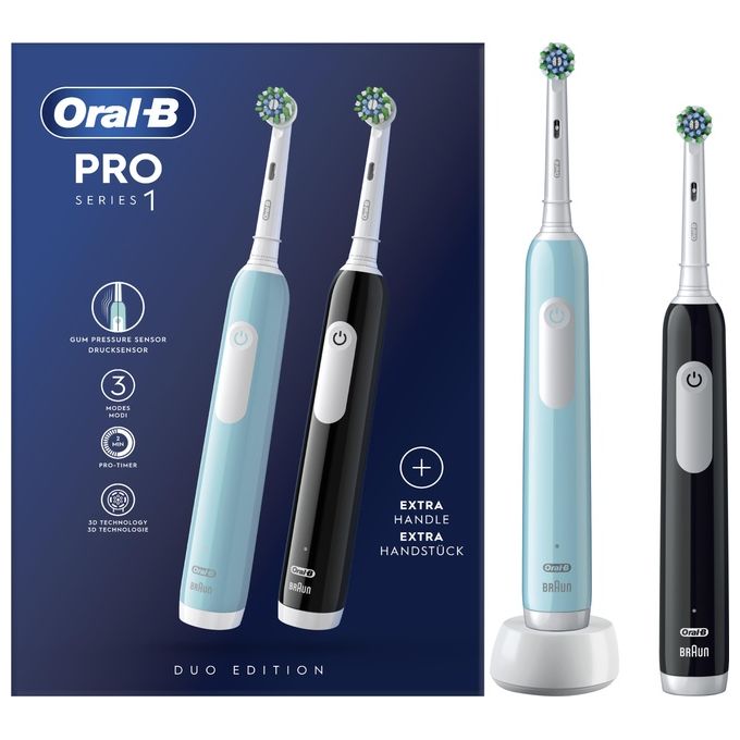 Braun Oral-B Spazzolino Elettrico Ricaricabile Pro Series 1 Confezione da Due